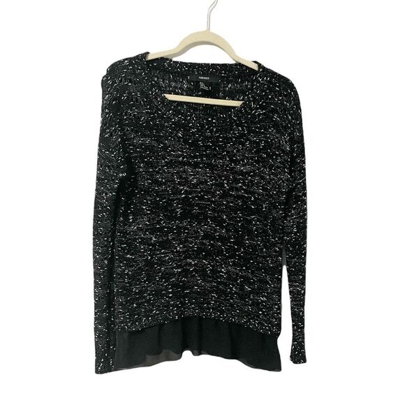 Forever 21 Loose Knit Black and White Sweater S - Picture 1 of 8